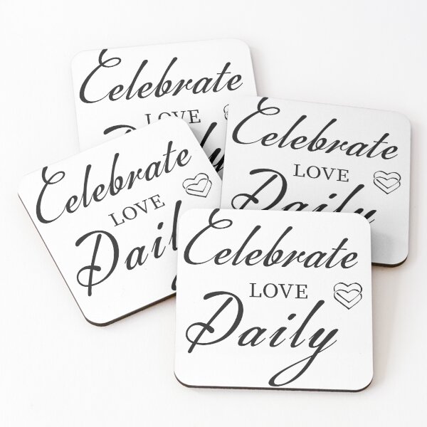 Item preview, Celebrate Love Daily Elegant Script Typography Heart Design designed and sold by Ned_Studio.