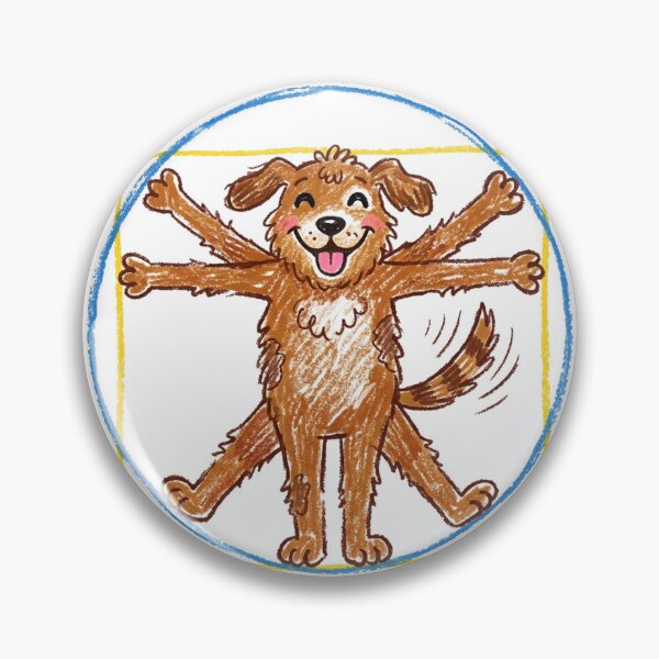 Item preview, Funny Happy Cartoon Vitruvian Dog designed and sold by DuckOddity.