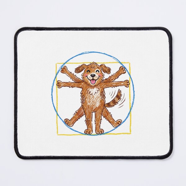 Item preview, Funny Happy Cartoon Vitruvian Dog designed and sold by DuckOddity.