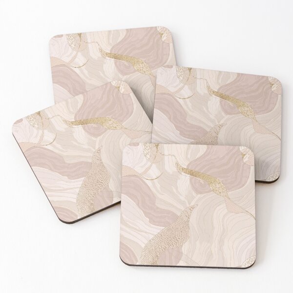 Item preview, Desert Serpent — Abstract Python Print in Nude, Blush and Gold designed and sold by Mripa.