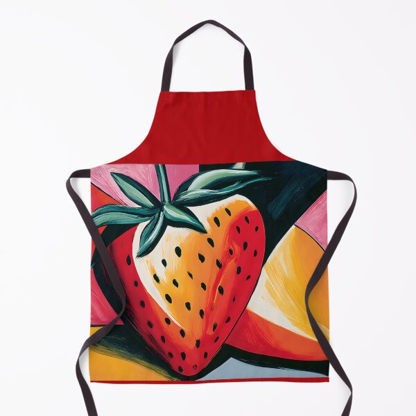 Item preview, Sweet Geometry Unfolded - A Strawberry Alive with Vibrant Abstraction and Contemporary Color Play designed and sold by OlfactoART Studio.