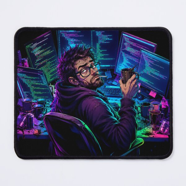 Item preview, Programmer Life – Coder Cyberpunk Multi-Monitor Art designed and sold by insplate.