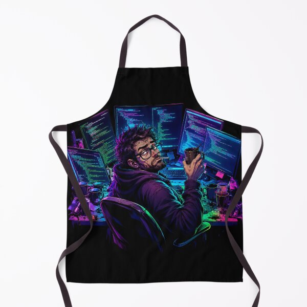 Item preview, Programmer Life – Coder Cyberpunk Multi-Monitor Art designed and sold by insplate.