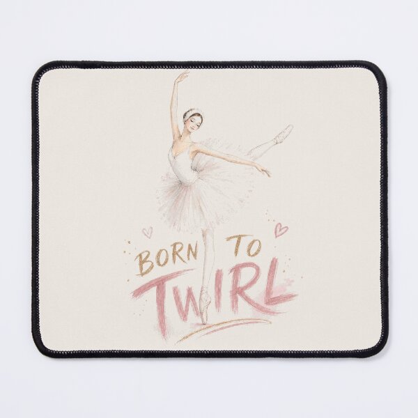 Item preview, BORN TO TWIRL | Ballet Dancer Design | Soft Feminine Aesthetic Art designed and sold by BlueberrySwan.