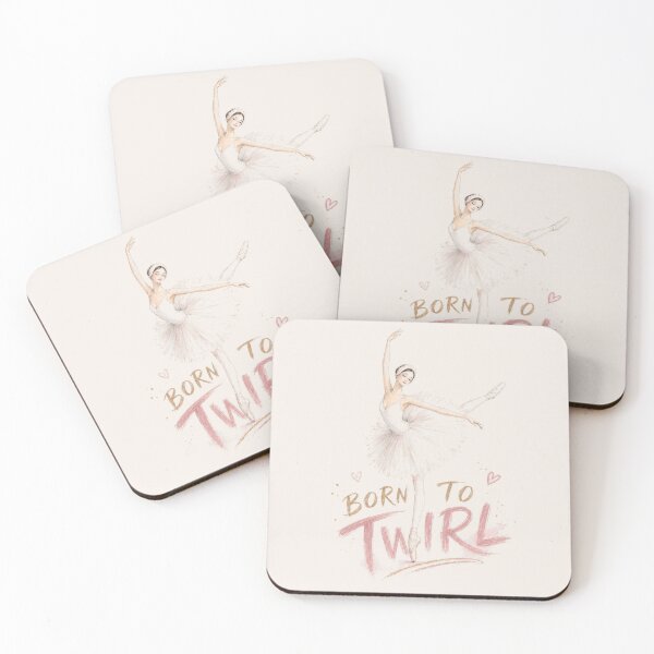 Item preview, BORN TO TWIRL | Ballet Dancer Design | Soft Feminine Aesthetic Art designed and sold by BlueberrySwan.