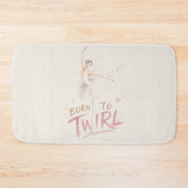 Item preview, BORN TO TWIRL | Ballet Dancer Design | Soft Feminine Aesthetic Art designed and sold by BlueberrySwan.