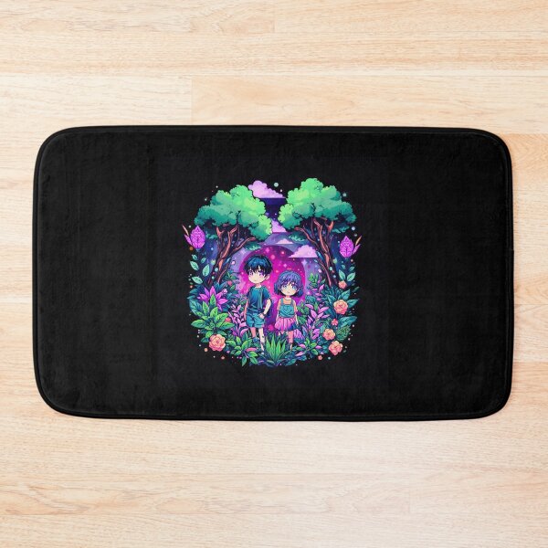 Artikelvorschau, Cute Anime Couple Forest Love Nature Neon Design entworfen und verkauft von DervoTeck2767.