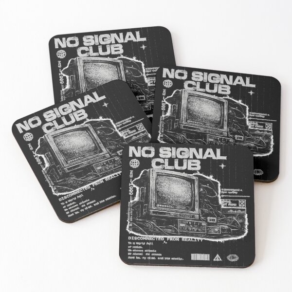 Item preview, No Signal Club Shirt Vintage Cyber Grunge Y2K Oversized Streetwear Tee designed and sold by samboxin.