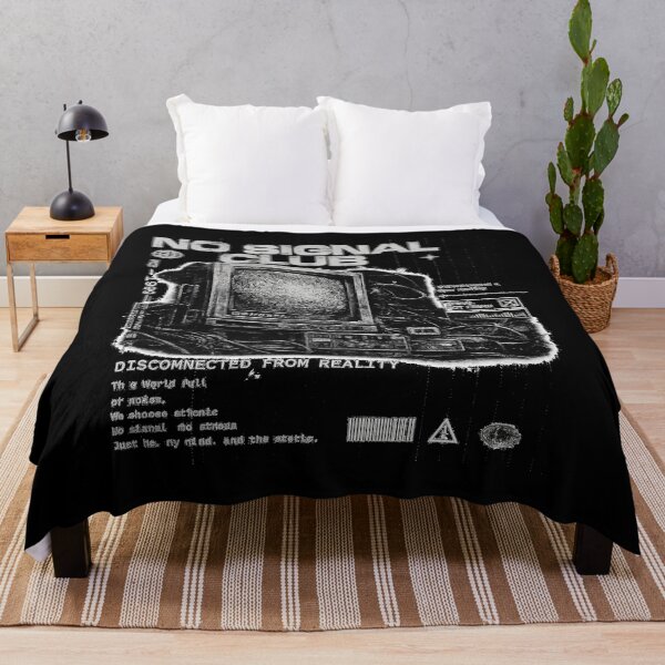 Item preview, No Signal Club Shirt Vintage Cyber Grunge Y2K Oversized Streetwear Tee designed and sold by samboxin.