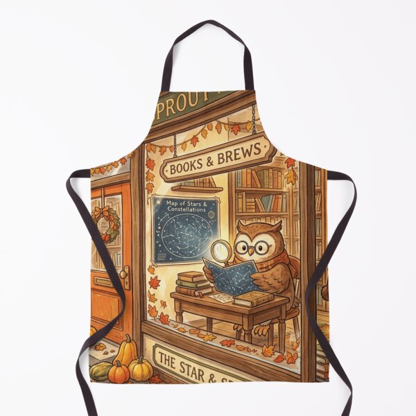 Item preview, Golden Autumn Bookshop designed and sold by Thalora Store.