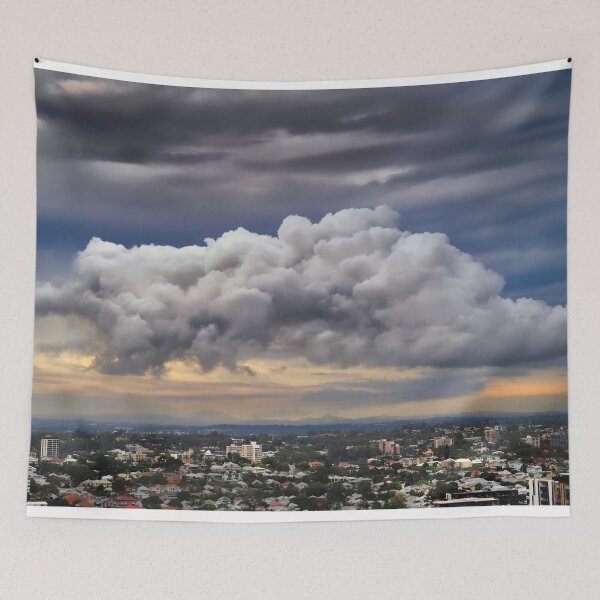Item preview, Dramatic Cloud Over Brisbane City Skyline designed and sold by pcole123.