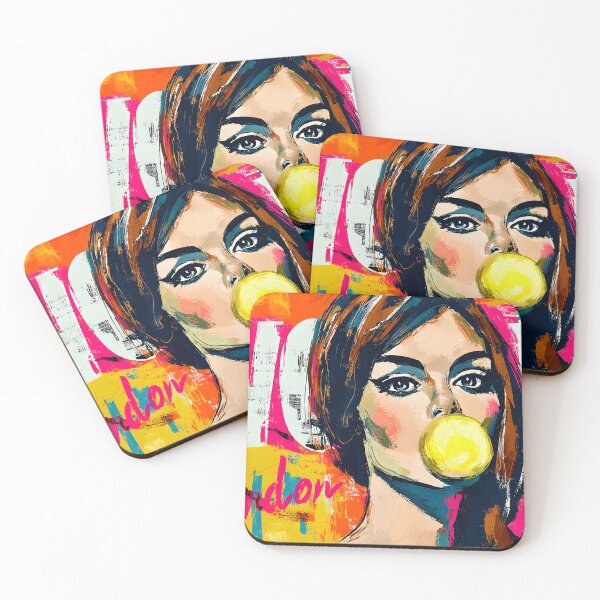 Item preview, Bubble Pop Attitude - Bold Feminine Energy Framed in Vibrant Color and Urban Expression designed and sold by OlfactoART Studio.