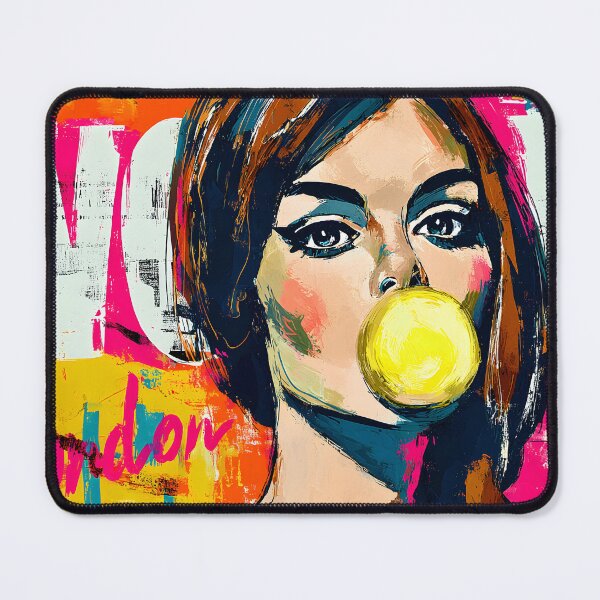 Item preview, Bubble Pop Attitude - Bold Feminine Energy Framed in Vibrant Color and Urban Expression designed and sold by OlfactoART Studio.