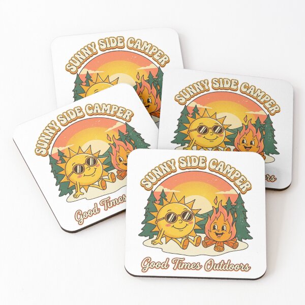 Item preview, Sunny Side Camper Good Times Outdoors Retro Camping designed and sold by ShopVelona.