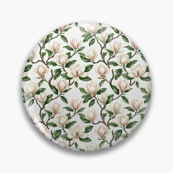 Item preview, Magnolia Branch Watercolor Botanical Seamless Pattern designed and sold by Inkworksbyshery.