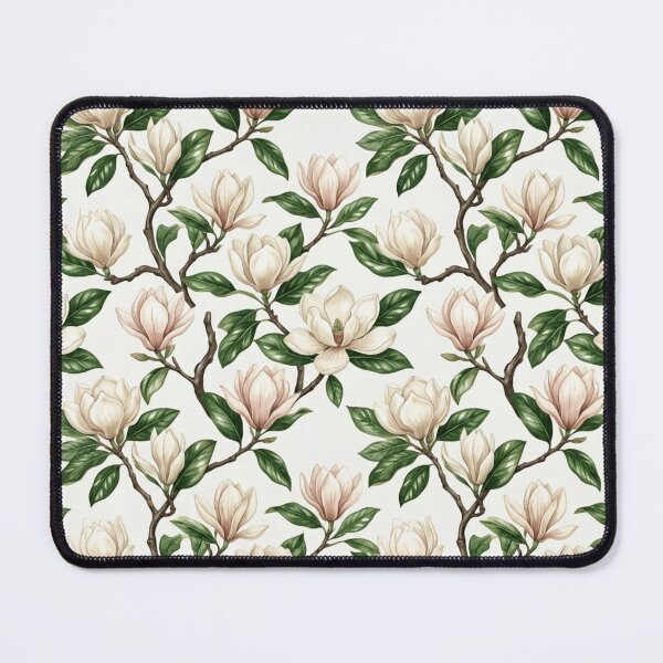 Item preview, Magnolia Branch Watercolor Botanical Seamless Pattern designed and sold by Inkworksbyshery.