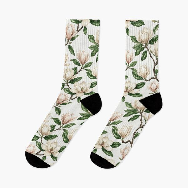 Item preview, Magnolia Branch Watercolor Botanical Seamless Pattern designed and sold by Inkworksbyshery.