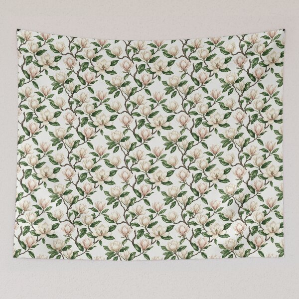 Item preview, Magnolia Branch Watercolor Botanical Seamless Pattern designed and sold by Inkworksbyshery.