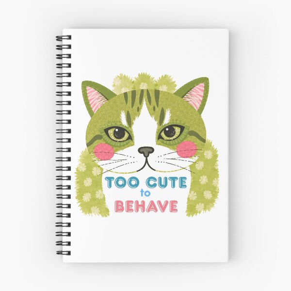 Item preview, Too Cute to Behave Green Cat | Funny Kitten Art designed and sold by Ryldra-Art.