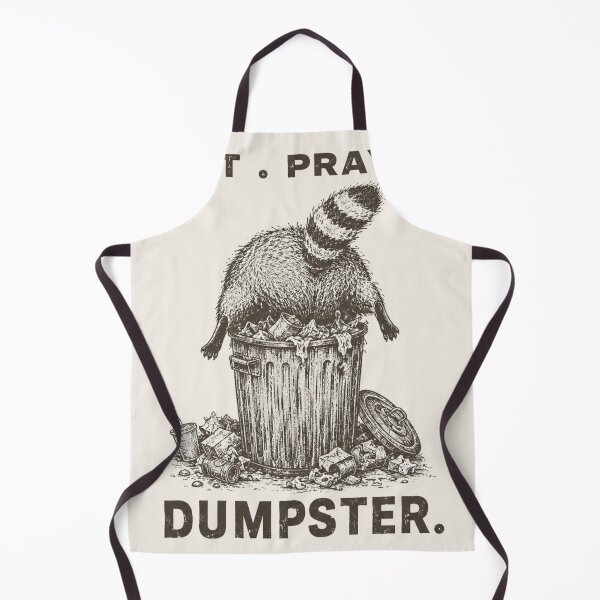 Item preview, Eat Pray Dumpster Raccoon Funny Trash Panda Parody designed and sold by bosamji.