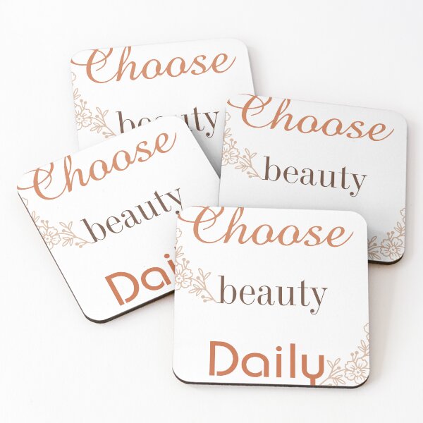 Item preview, Choose Beauty Daily Floral Inspirational Quote Typography designed and sold by Ned_Studio.