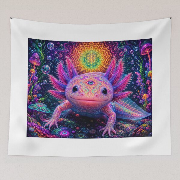 Item preview, Psychedelic Axolotl Dreamscape designed and sold by ITSimagination.