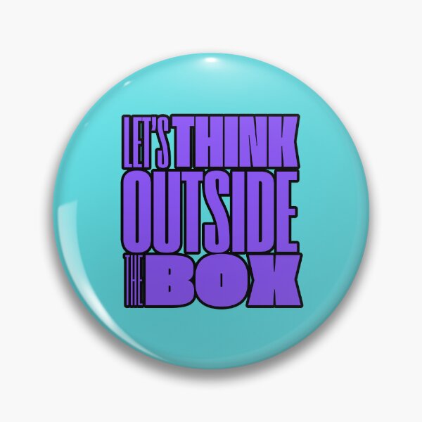 Item preview, Motivational Phrase Let's Think Outside The Box designed and sold by MundoZoe.