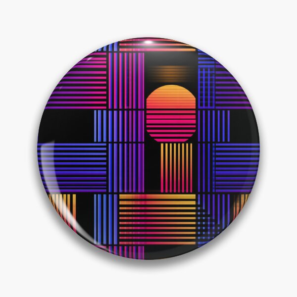 Item preview, Retro Synthwave Geometric Gradient Lines Pattern designed and sold by NicolasGlowArt.