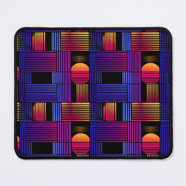 Item preview, Retro Synthwave Geometric Gradient Lines Pattern designed and sold by NicolasGlowArt.