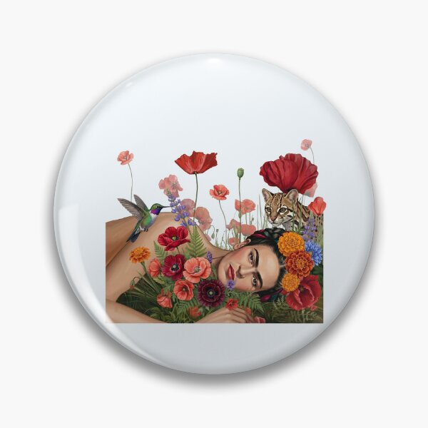 Item preview, Surreal Frida Kahlo Portrait With Red Poppies designed and sold by TeeARTHY.