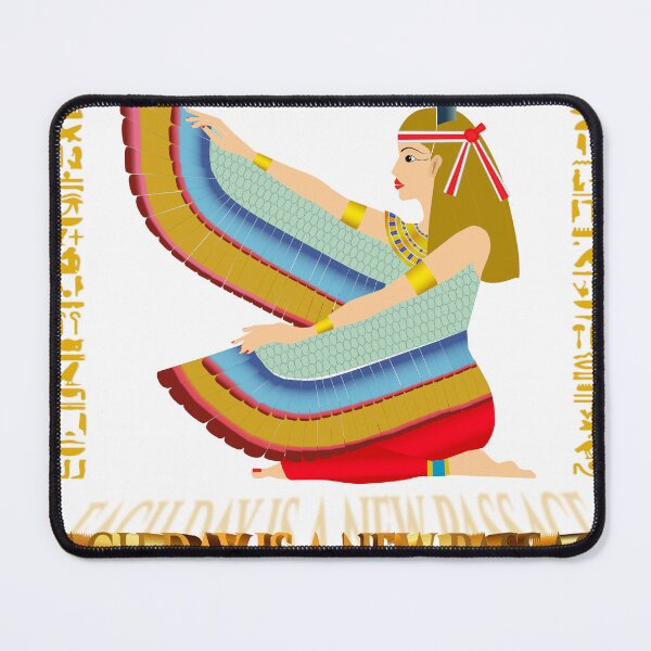 Item preview, Isis Egyptian Goddess Sacred Wings Each Day Is A New Passage Ancient Egypt Hieroglyphic Art designed and sold by PharaohDArt.