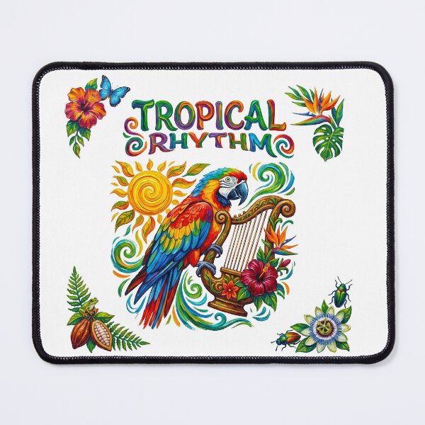 Item preview, Macaw Playing Harp designed and sold by TeeARTHY.