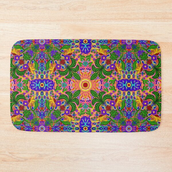 Item preview, Maximalist Flower Weather Tile Pattern - Coral designed and sold by PCaleDesigns.