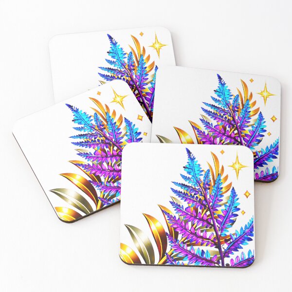 Item preview, ✨ MIDNIGHT FERNS ✨– ELECTRIC BOTANICA SERIES - white background designed and sold by WheelieGdArt.