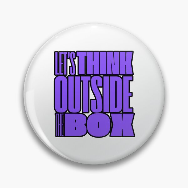 Item preview, Motivational Phrase Let's Think Outside The Box designed and sold by MundoZoe.