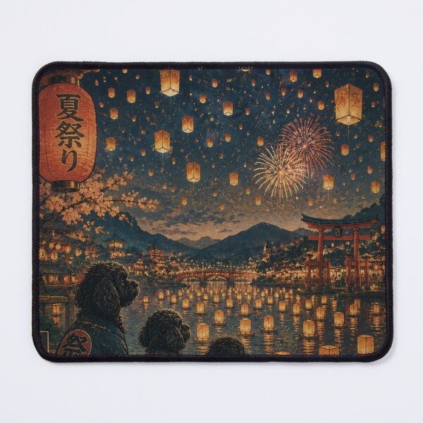Item preview, Vintage Japanese Lantern Festival Poster - Cockapoo Dog Art designed and sold by Cockapoo Society.