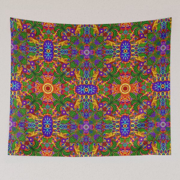 Item preview, Maximalist Flower Weather Tile Pattern - Red designed and sold by PCaleDesigns.