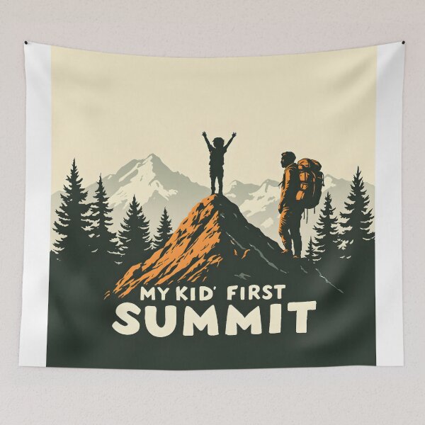 Item preview, My Kid's First Summit Backpacking Parent designed and sold by NorthingShop.