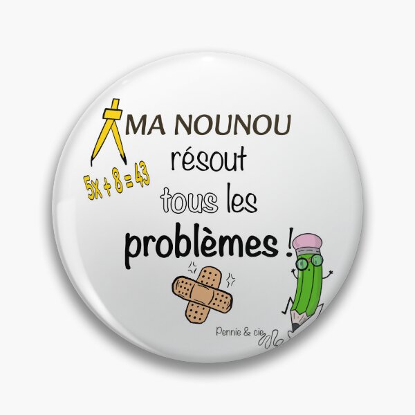 Item preview, My nanny solves all the problems – funny gift idea for an exceptional nanny designed and sold by Pennie & cie.