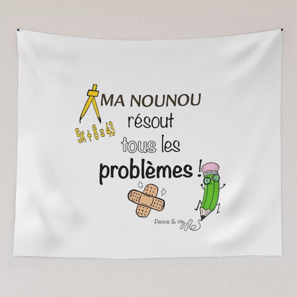 Item preview, My nanny solves all the problems – funny gift idea for an exceptional nanny designed and sold by Pennie & cie.
