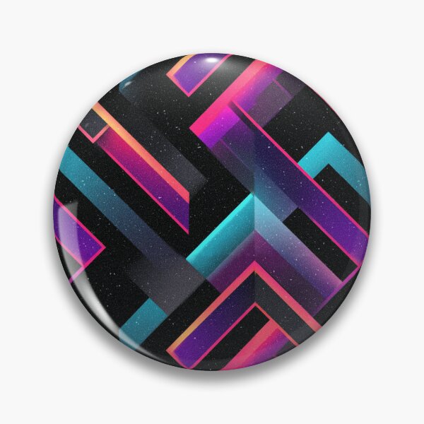 Item preview, Retro Synthwave Neon Geometric Abstract Pattern designed and sold by NicolasGlowArt.