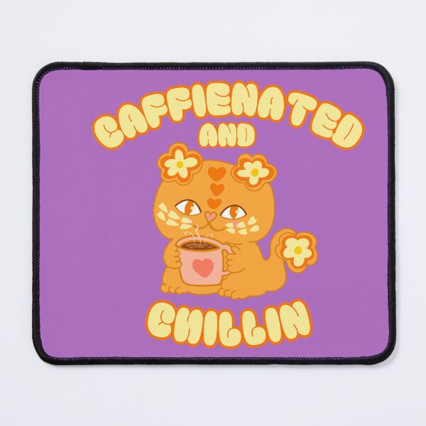 Item preview, Caffeinated and chillin - cute Love Cat Coffee Lover designed and sold by BritishDelights.