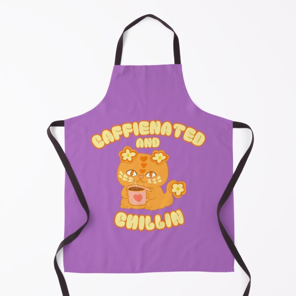 Item preview, Caffeinated and chillin - cute Love Cat Coffee Lover designed and sold by BritishDelights.