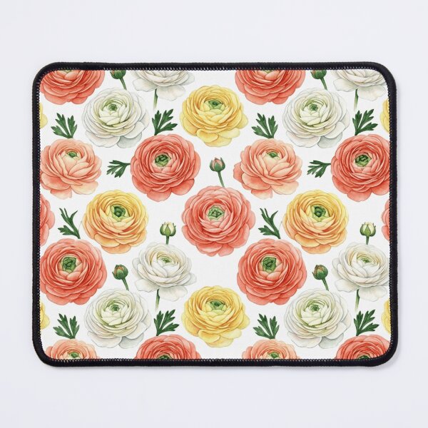 Item preview, Ranunculus Watercolor Scattered Bouquet Seamless Pattern designed and sold by Inkworksbyshery.