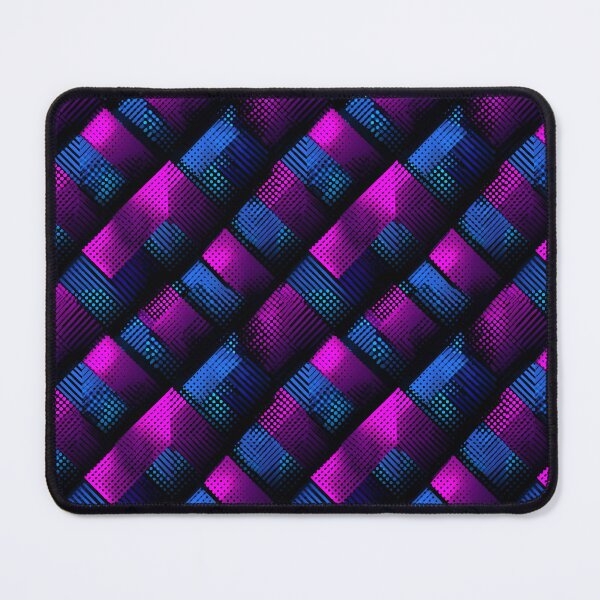 Item preview, Neon Synthwave Grid Abstract Pattern designed and sold by NicolasGlowArt.