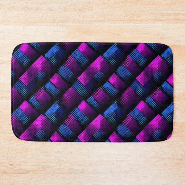 Item preview, Neon Synthwave Grid Abstract Pattern designed and sold by NicolasGlowArt.