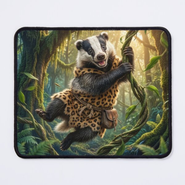 Item preview, Badger Tarzan is the Real King of the Jungle designed and sold by Tridentulus.