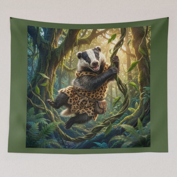 Item preview, Badger Tarzan is the Real King of the Jungle designed and sold by Tridentulus.