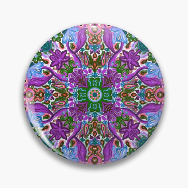 Item preview, Purple Maximalist Flower Weather Tile Pattern - White designed and sold by PCaleDesigns.