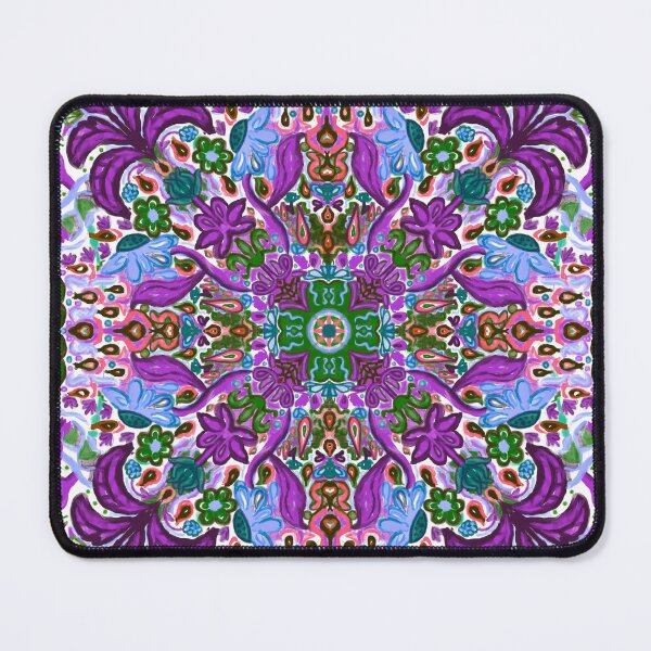 Item preview, Purple Maximalist Flower Weather Tile Pattern - White designed and sold by PCaleDesigns.